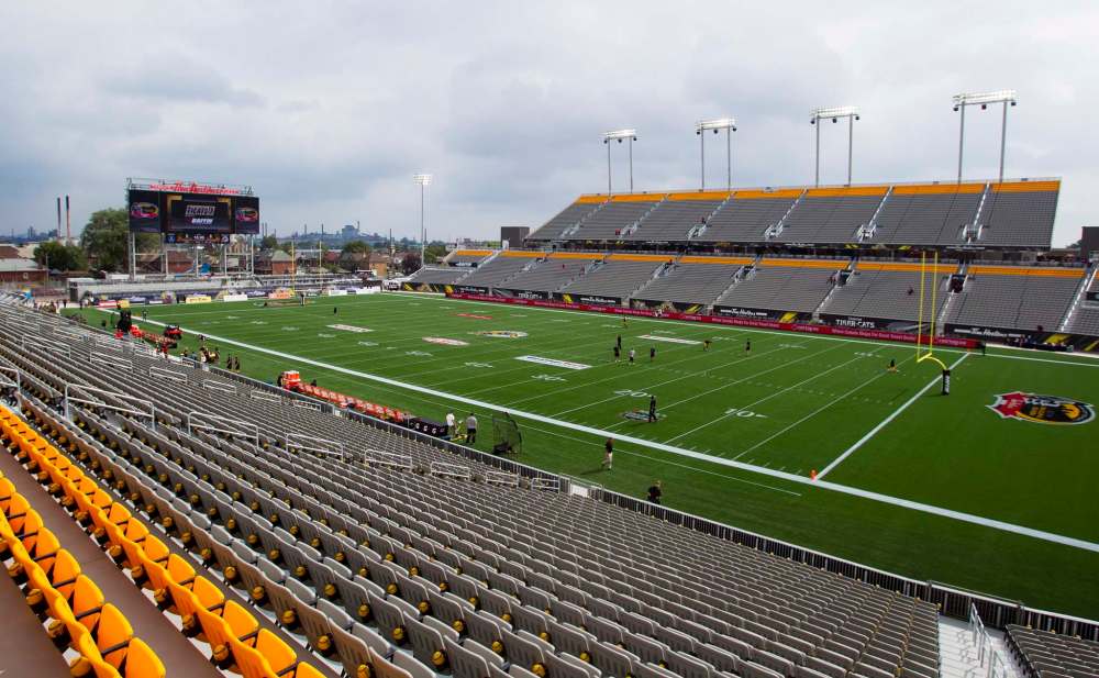 The entire $145.7-million cost of Tim Hortons Field in Hamilton was paid for by taxpayers. (Aaron Lynett / The Canadian Press)