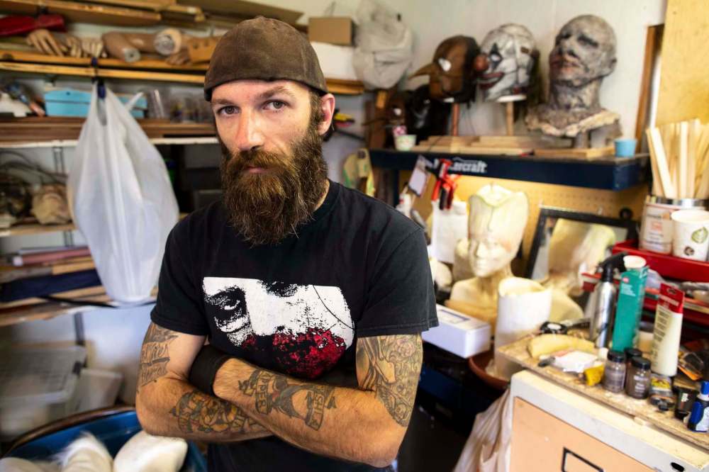 Christian Hadley was commissioned to design the “beast” prosthetics for the upcoming Rainbow Stage production of Beauty and the Beast. (Andrew Ryan / Winnipeg Free Press)