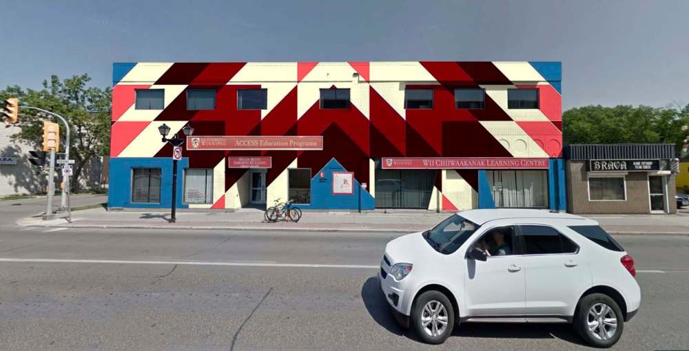 Supplied
An artist's conception of what the Helen Betty Osborne building on Ellice Avenue will look like after mural artist Kenneth Lavallee completes the project.