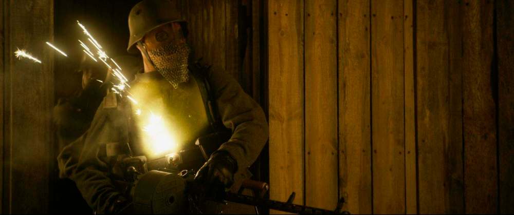 A German soldier attacks in Trench 11.