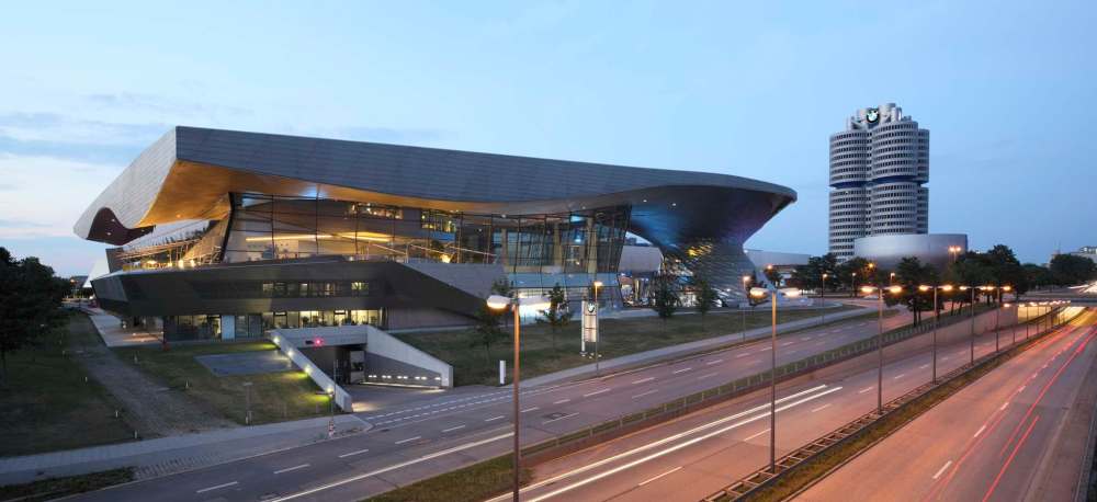 BMW
BMW Welt in Munich is the German automaker’s flagship retail facility, where you can purchase a new Bimmer, drive it around Europe and then have it shipped home.