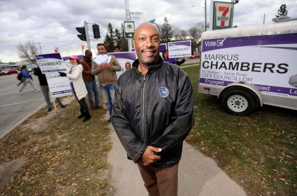 TREVOR HAGAN / WINNIPEG FREE PRESS
Markus Chambers, running for the St. Norbert-Seine River council seat, said he's running on his record of experience and skills.