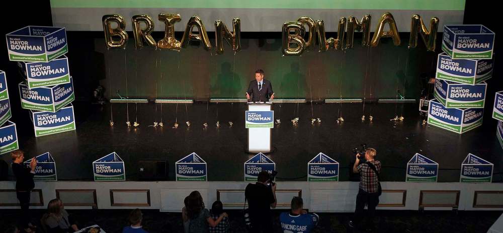 The contrast between the ideas Brian Bowman articulated in his first election campaign compared to the recently completed one was striking. (Phil Hossack / Free Press files)