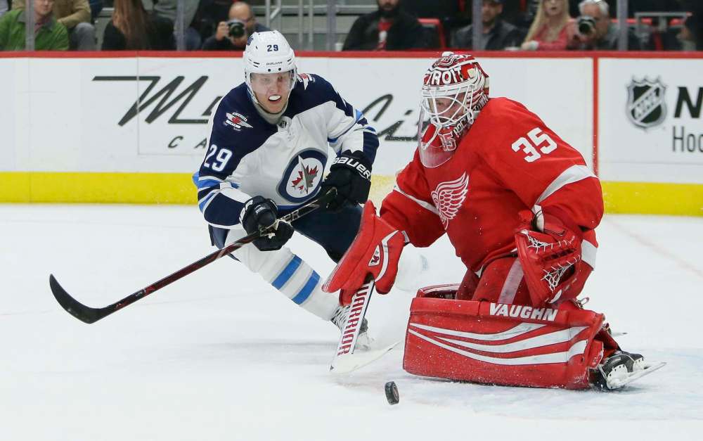 Patrik Laine has only scored three goals this season, all on the power play. (Duane Burleson / The Associated Press)