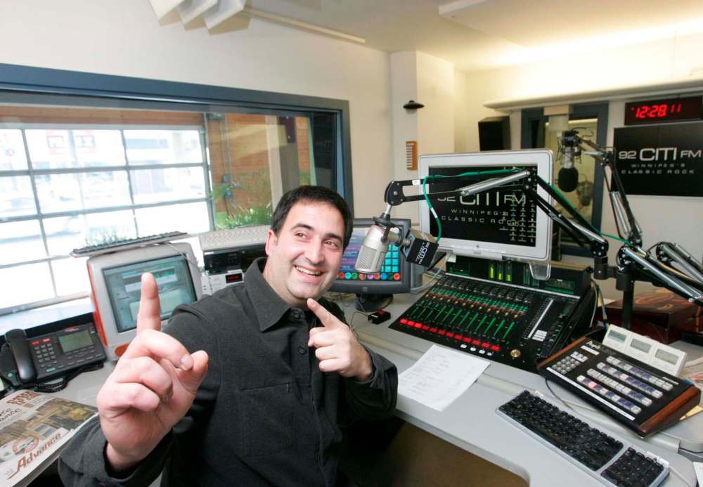 Aiello during his days on the Tom and Joe show at 92 CITI-FM. (Wayne Glowacki / Free Press files)