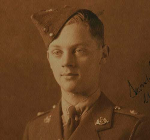 Author Farley Mowat as a 2nd lieutenant in the Hastings Prince Edward Regiment, training in Canada.