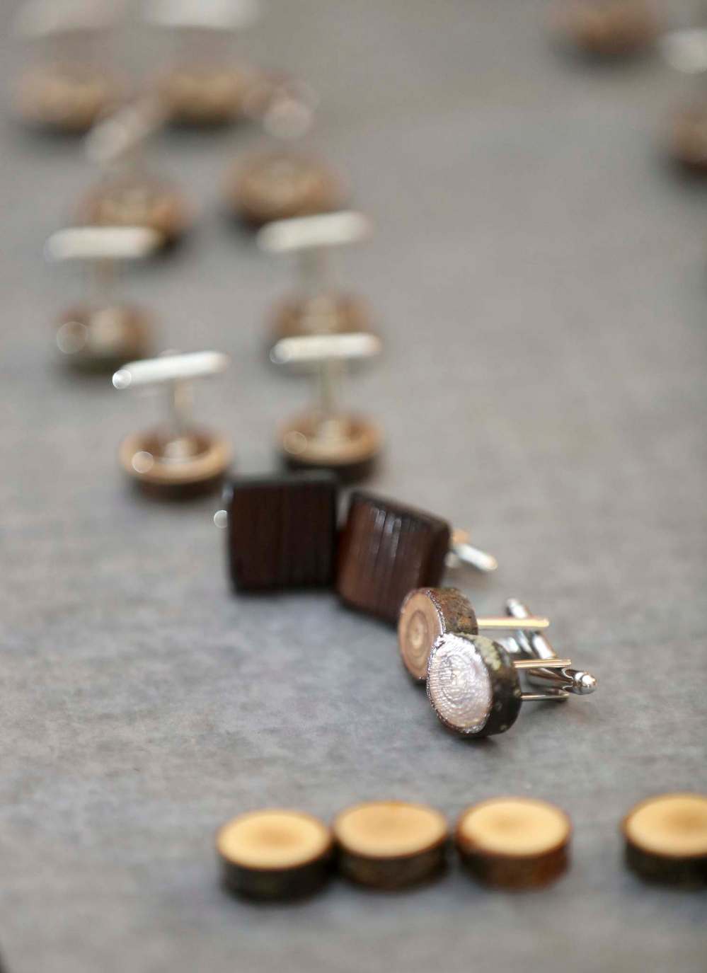 Charlie’s Charmed Creations is a fashion accessory business specializing in wooden bow ties, earrings and cufflinks. (Trevor Hagan photos / Winnipeg Free Press)