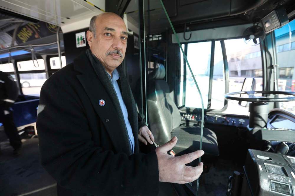Aleem Chaudhary, president of Local 1505 Amalgamated Transit Union, is confident council will approve funding for the shields. (Ruth Bonneville / Winnipeg Free Press files)