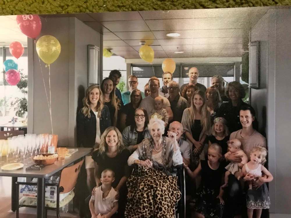 McLean's family held a huge celebration for her when she turned 90 in 2018. (Supplied)