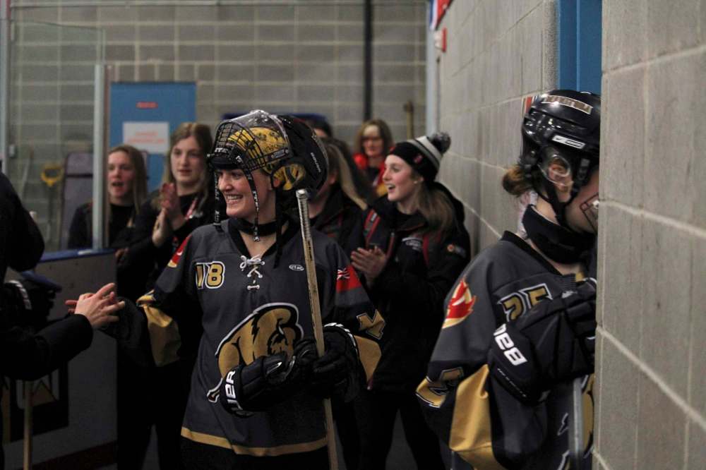 SUPPLIED
Team Manitoba players celebrate their 8-7 double OT victory over Alberta at the Canada Games.