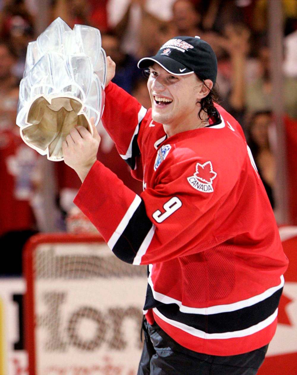 Frank Gunn / The Canadian Press archives
Team Canada’s Doan holds the championship trophy after scoring the winning goal to beat Team Finland 3-2 in the World Cup of Hockey final in 2004 in Toronto.