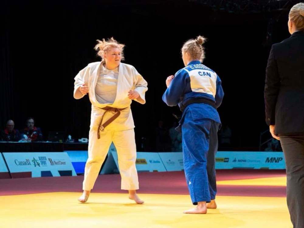 SPORT MANITOBA
Manitoba’s Sam Ulrich (left) won a silver medal at the Canada Games on Wednesday.