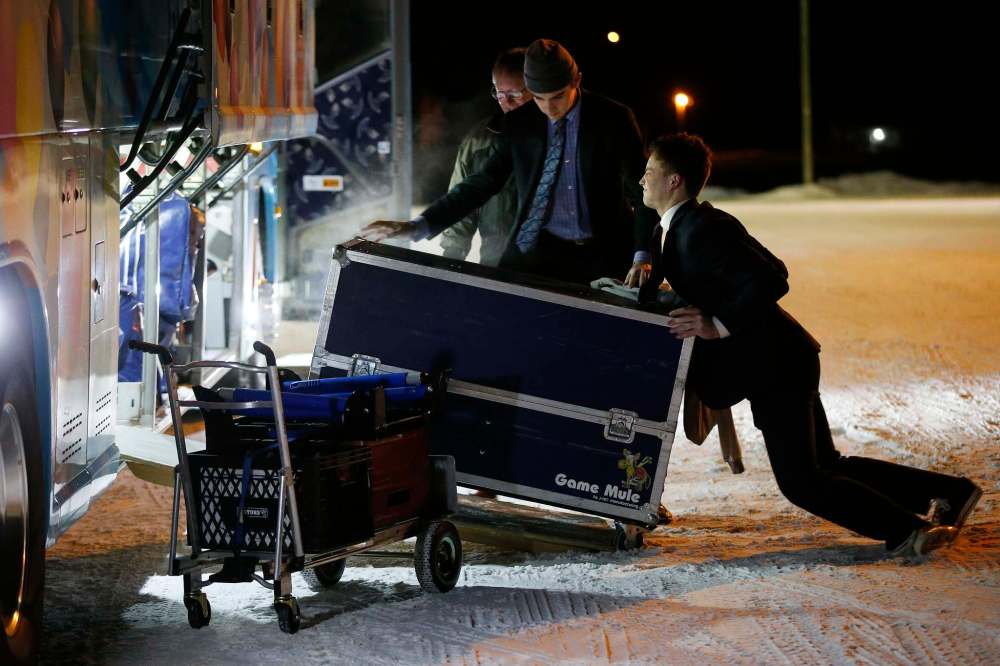 Steinbach Pistons pack up and head to the bus after losing in Waywayseecappo.