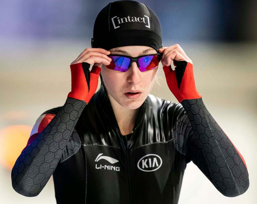 Dave Holland / Canadian Sport Institute Calgary
Alexa Scott skates in the 1000m race during the long track speed skating Canadian Junior Championships at the Olympic Oval in Calgary, AB, on January 5, 2019.