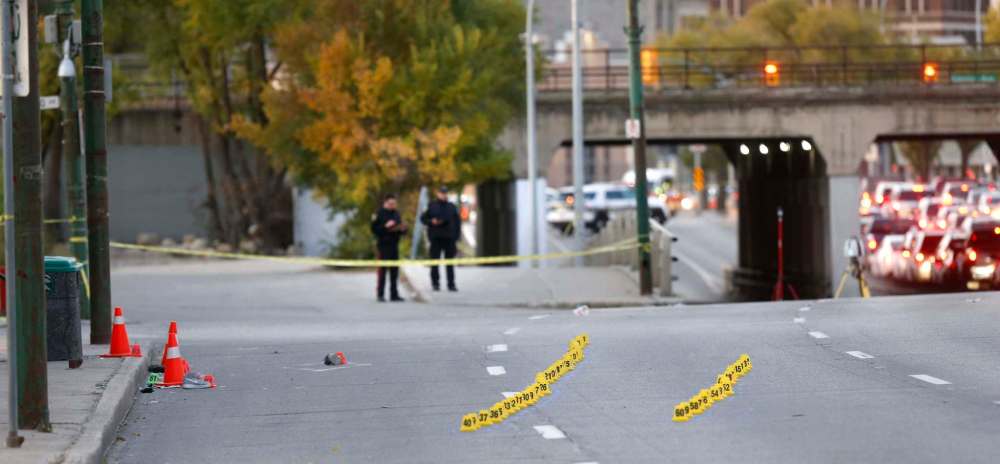 WAYNE GLOWACKI / WINNIPEG FREE PRESS
Cody Severight was walking across Main Street near the Sutherland Hotel when he was hit and killed by a car around 8 p.m on October 2017.