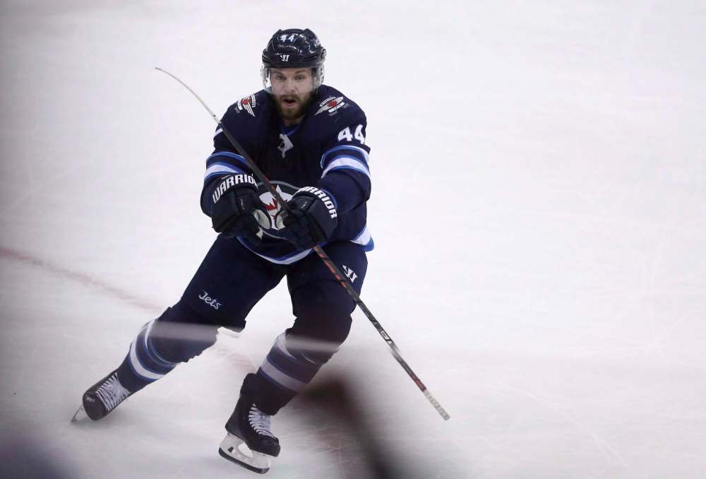 Josh Morrissey has been off the ice since Feb. 24 when he took a hit from Arizona's Vinnie Hinostroza, immediately went to the dressing room and hasn't been seen since. (Trevor Hagan / The Canadian Press files)