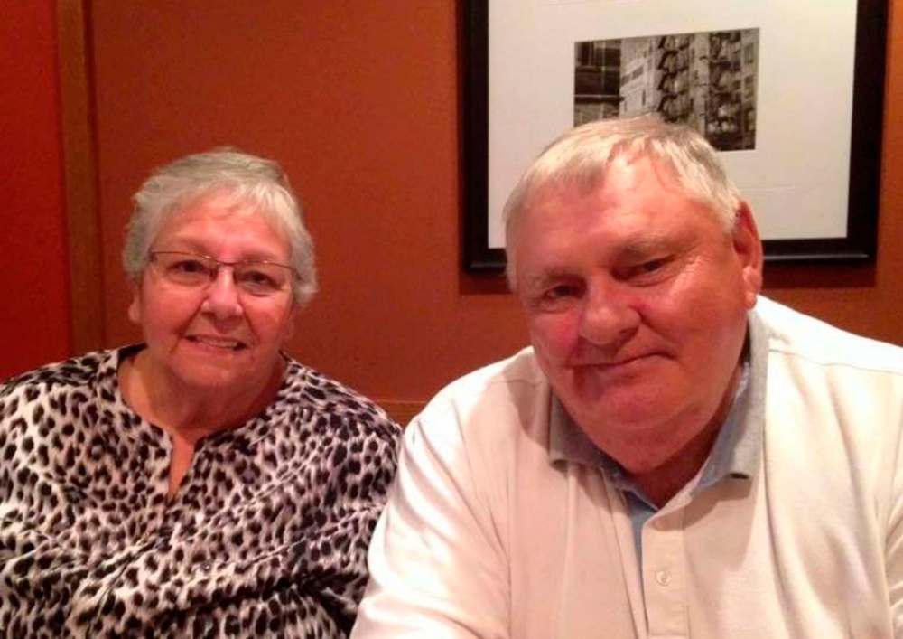 Patricia and Raymond on their 50th wedding anniversary.