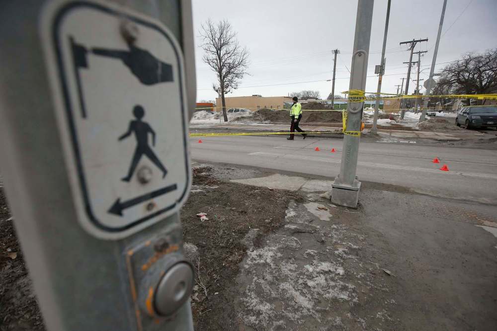 A four-year-old was struck and killed in the crosswalk at Isabel Street and Alexander Avenue last week. (John Woods / Winnipeg Free Press files)