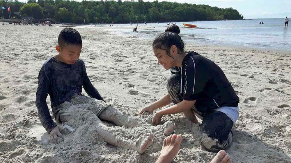 Friends David Medina (left) and Jhonalyn Javier drowned at Grand Beach while swimming together in August 2016.