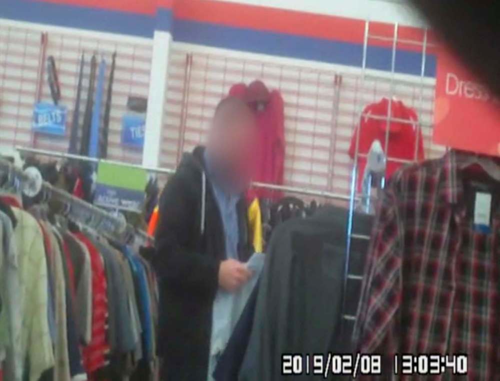 Footage of a City of Winnipeg planning, property and development department employee shopping at the Salvation Army recorded by a private investigation firm monitoring the activities of 17 building inspectors. (Supplied)