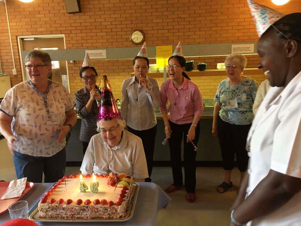SUPPLIED
Sister Aileen Gleason on her 94th birthday.