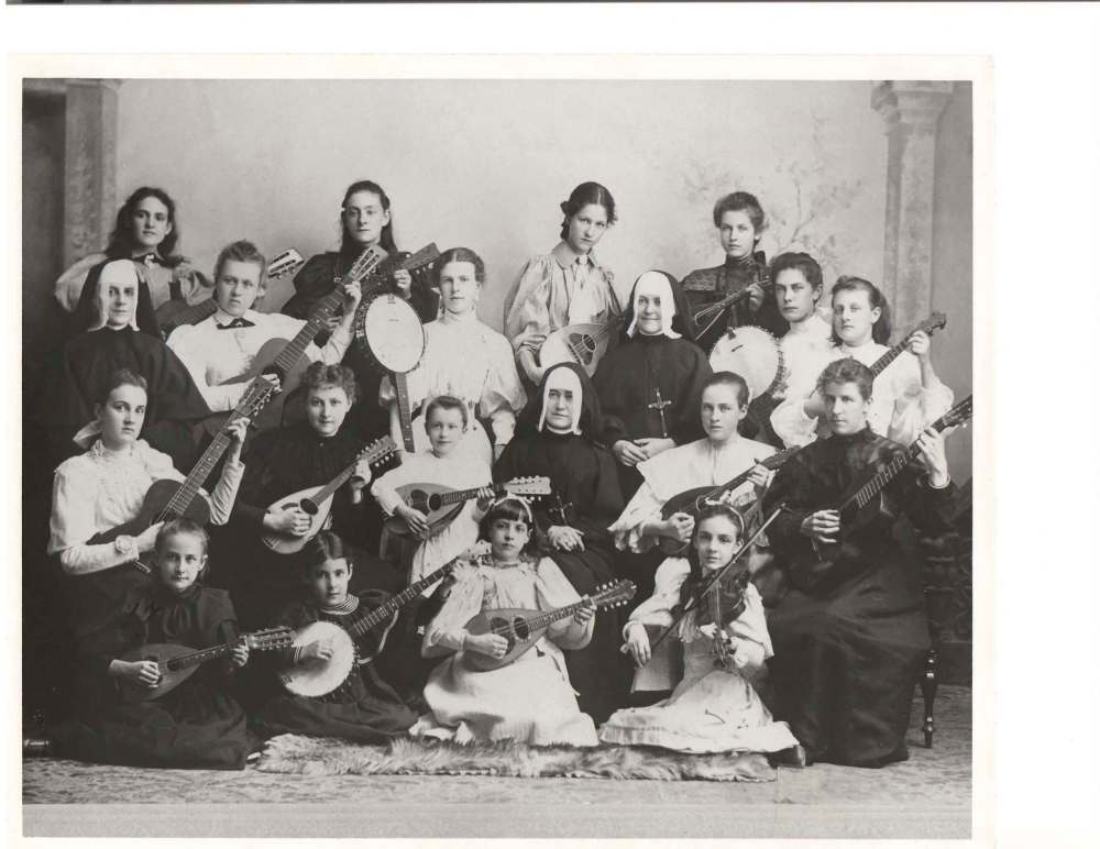 SUPPLIED
Music teachers and students in 1896.