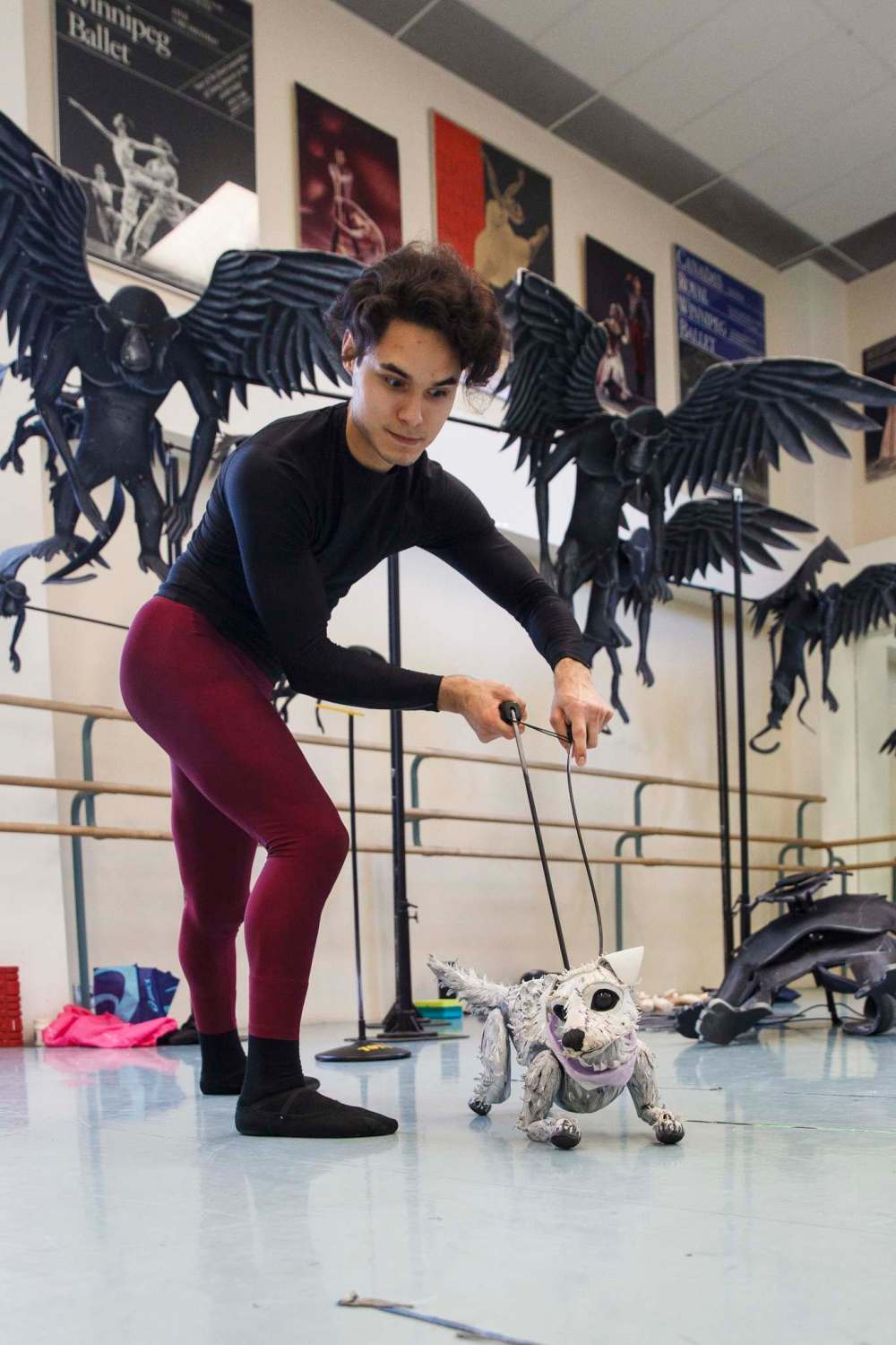 MIKE DEAL / WINNIPEG FREE PRESS
Cameron Fraser-Monroe is an RWB aspirant who control Toto’s moves.
