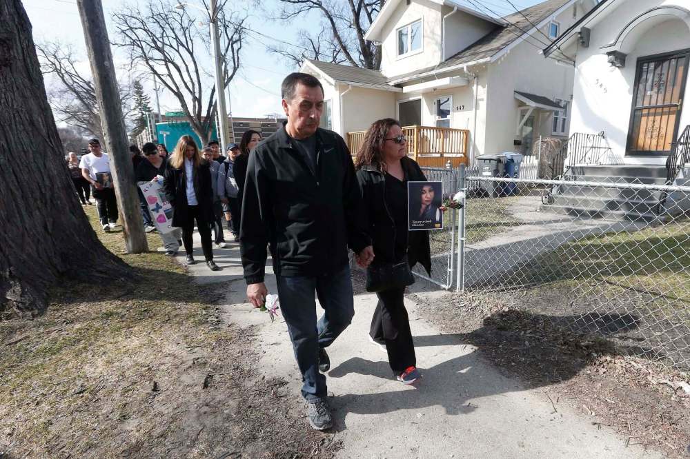 John Woods / The Canadian Press files
George and Melinda Wood visited the home they believe their daughter Christine Wood was killed in during a march in April 2017.