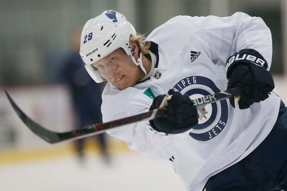 Patrik Laine was battling both a back and groin injury late in the season and opted to recover rather than play for Finland. (John Woods / Winnipeg Free Press files)