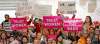 Rick Bowmer / The Associated Press
Activists gather in the Utah State Capitol rotunda on May 21 to protest abortion bans happening in Utah and around the U.S.