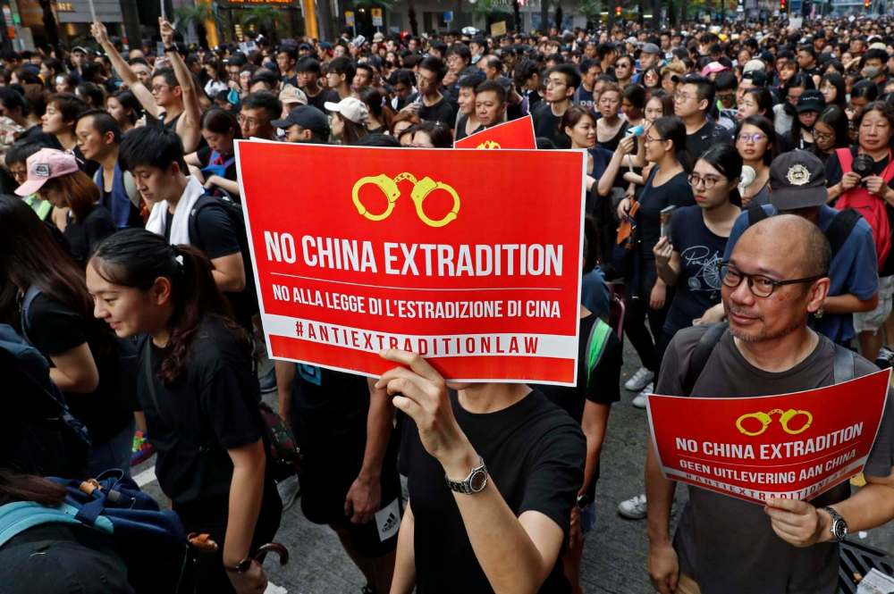 Vincent Yu / The Associated Press file
Protesters on the streets of Hong Kong on June 16.