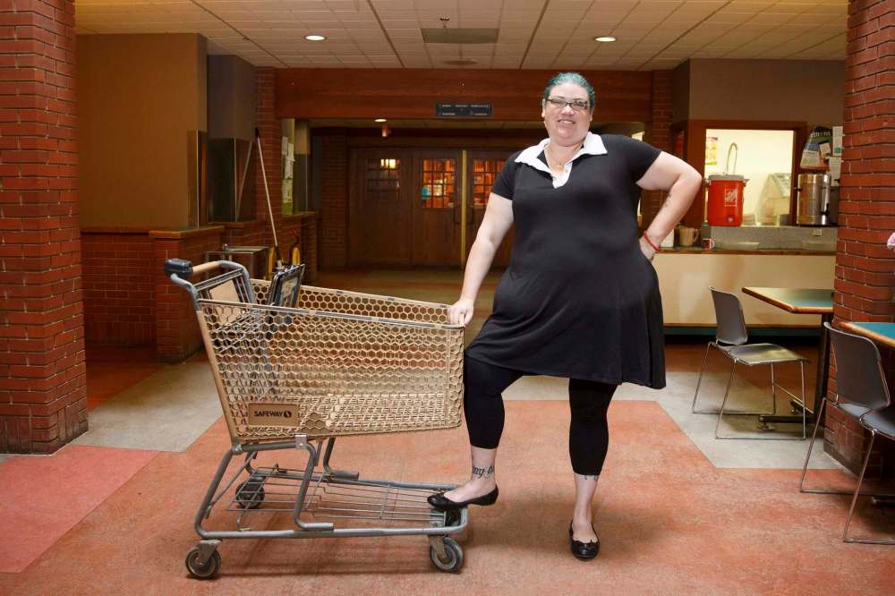 Ray Eskritt had the idea for a locker for shopping carts over a year ago. (Mike Deal / Winnipeg Free Press)