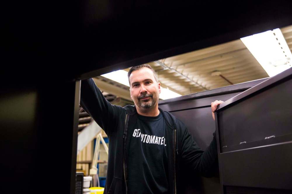 Manufacturing technician Tom Prud’homme and his team at RRC offered to design the lockers. (Mikaela MacKenzie / Winnipeg Free Press)