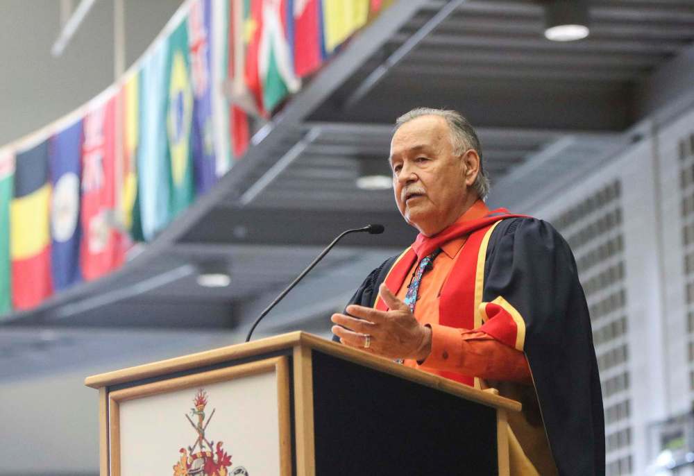 BROCK UNIVERSITY
NHL legend Reggie Leach was awarded an honorary degree from Brock University and delivered the address to students during the first day of Brock’s Spring Convocation on Monday, June 10, 2019.
