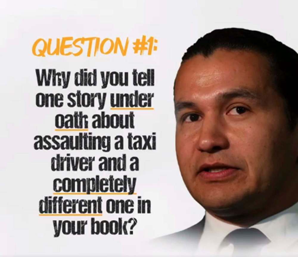 FACEBOOK
A Tory Facebook ad, the first election-type attack ad noticed so far, focuses on Wab Kinew’s assault on a taxi driver. The ad targets women aged 25 and older who live in Winnipeg and uses audio from a CBC interview.
- for Kevin Rollason story / Winnipeg Free Press 2019