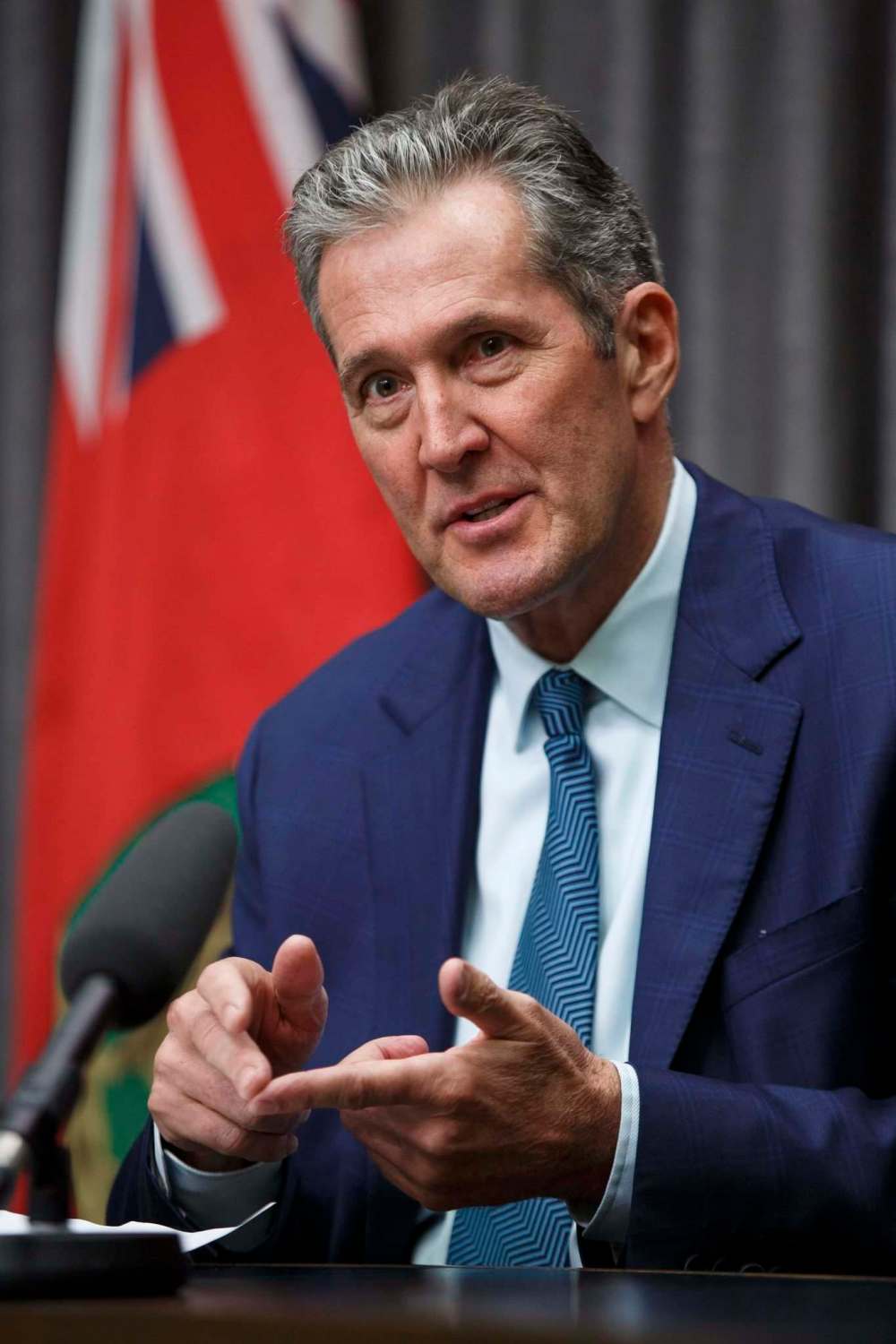 “I’m not going to deny that I have a lot of respect for small-business people,” said Pallister, who is part owner of an insurance business in Portage la Prairie currently being run by a business partner. “But... allegations of cronyism? Come on, man.” (Mike Deal / Winnipeg Free Press files)