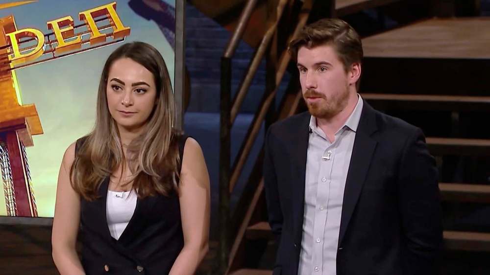 Supplied
Minenna and Russel on Dragon’s Den earlier this year.