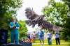 MIKAELA MACKENZIE / WINNIPEG FREE PRESS
The Wildlife Haven Rehabilitation Centre releases a juvenile bald eagle back to nature at D'Auteuil Park in Ile-des-Chenes on Thursday.
