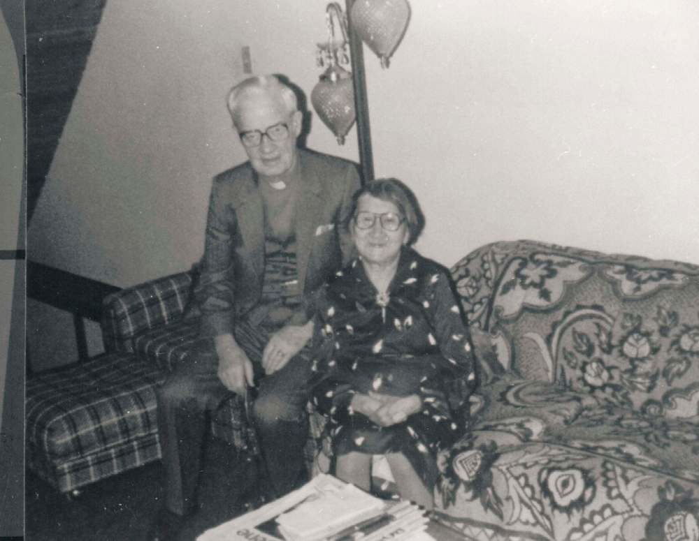 Rev. Allan Cheales and Boehm's great-grandmother Jane Mary Sinclair in a photo from the '70s. (Supplied photo courtesy of The Manitoba Museum)