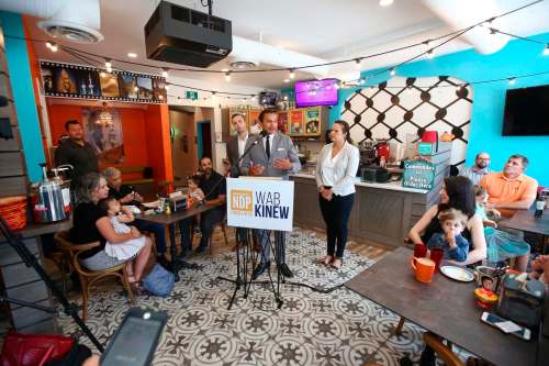 Wab Kinew and the NDP's platform is divided into three main pillars: repairing health care, adding 50,000 infrastructure-related jobs and making life more affordable for citizens. (Mike Deal / Winnipeg Free Press)