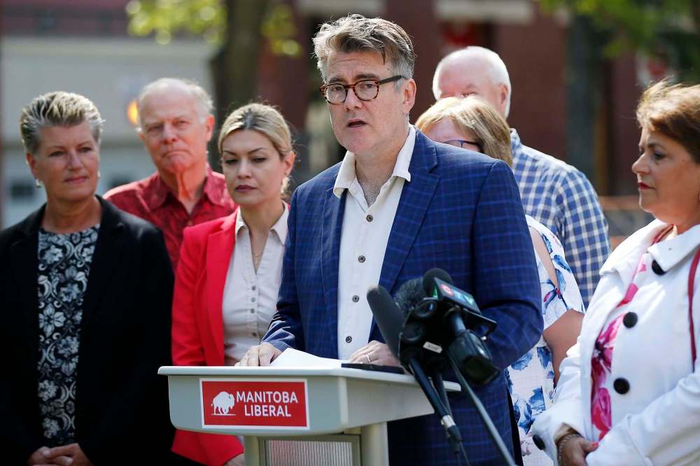 photos by JOHN WOODS / WINNIPEG FREE PRESS
Liberal Leader Dougald Lamont says his party would create a cultural capital fund by setting aside 2.5 per cent of current infrastructure spending for cultural infrastructure.