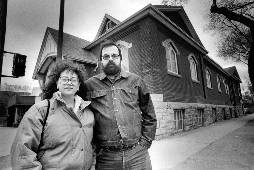 Ava Kobrinsky and Mitch Podolak prior to the opening of the West End Cultural Centre. (Todd Korol / Winnipeg Free Press files)