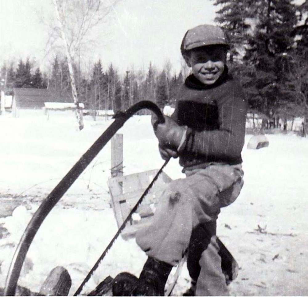 Supplied
Little Wild Bill Flamond sawing wood
