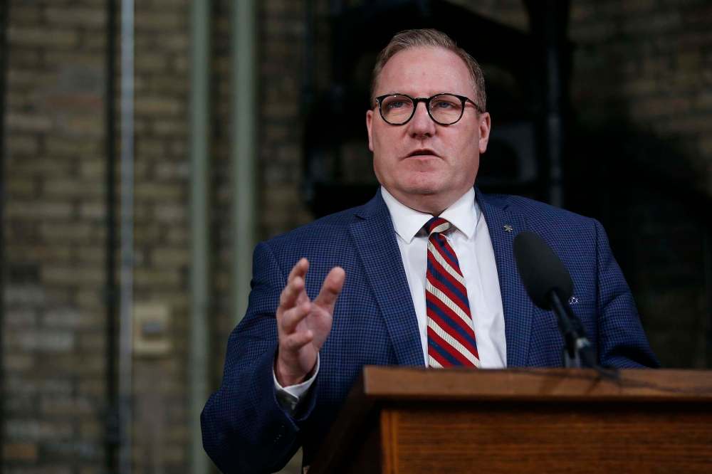 Manitoba Finance Minister Scott Fielding says 97 per cent of the reductions occurred through attrition. (John Woods / The Canadian Press files)
