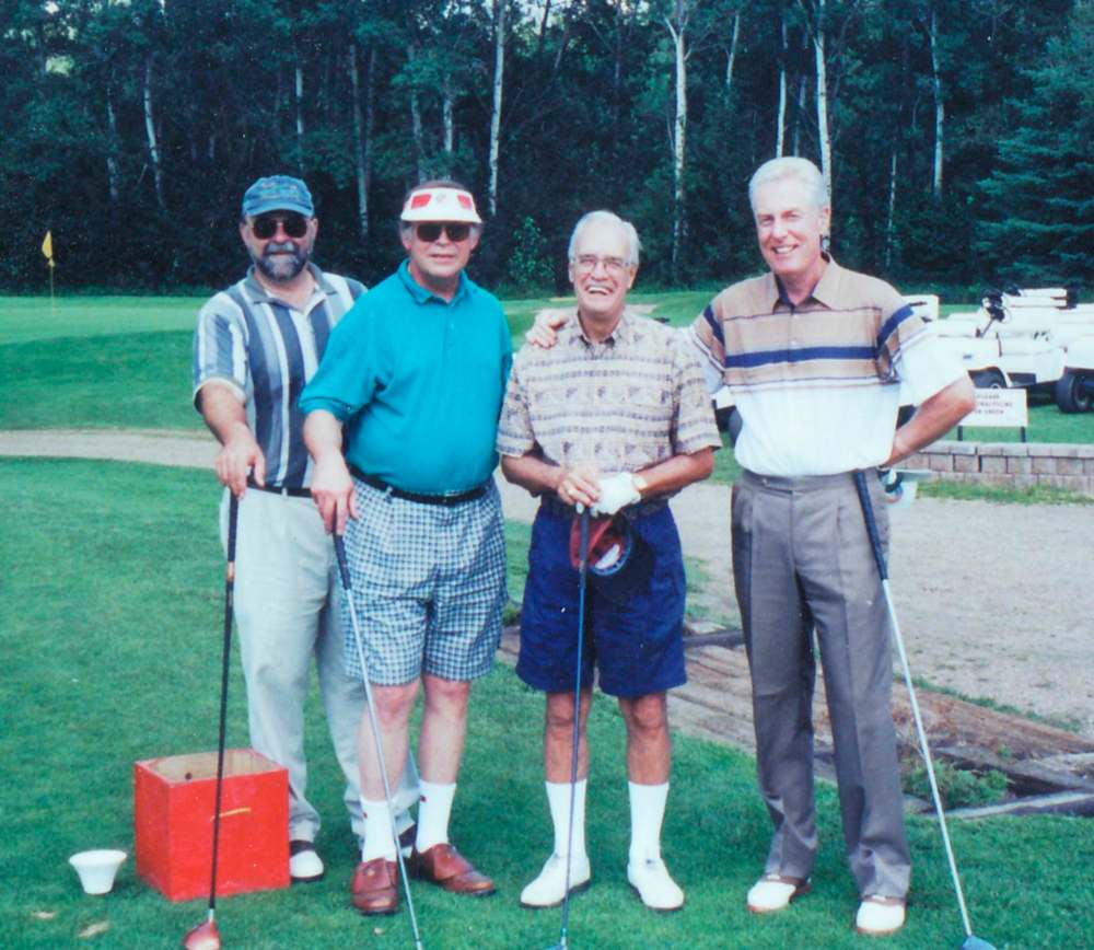 Supplied
CFRN golfing buddies Guy Slavik (from left), Halinda, Bruce Hogle and Graham McLean in Edmonton.