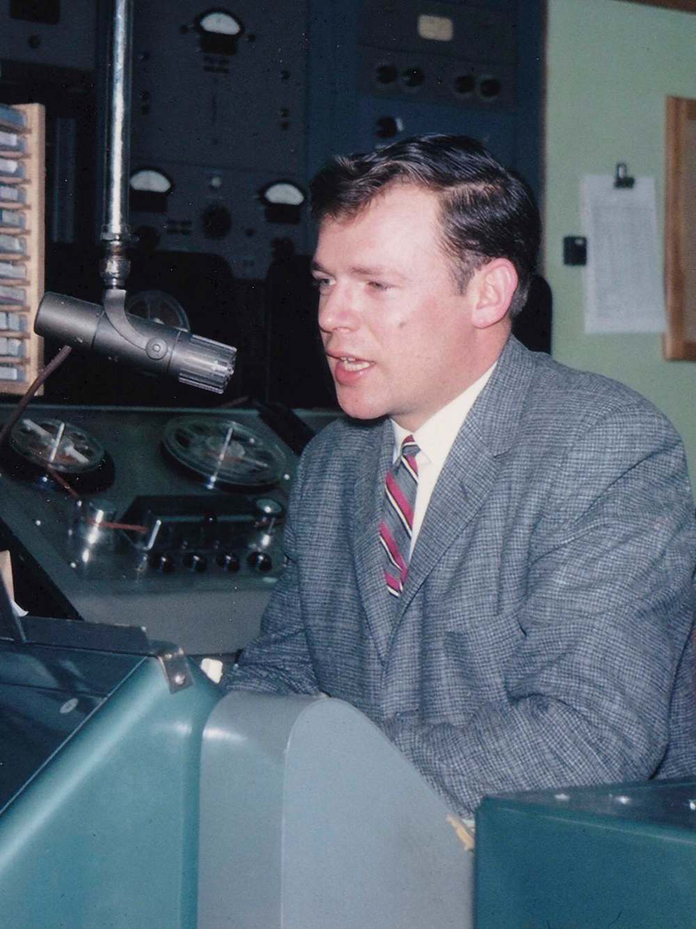 Supplied
Halinda reads a newscast at CHOW radio in Port Colborne, Ont., in 1962.