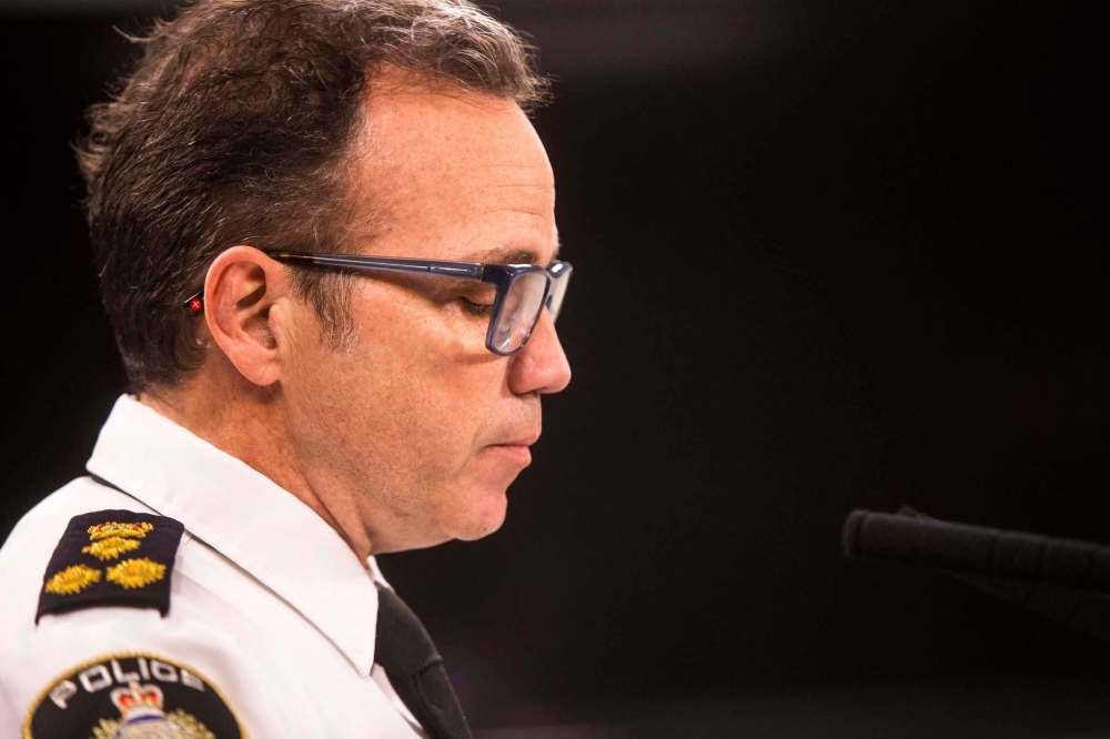 The police service will re-assign officers to expand the homicide unit, increase foot patrols downtown and boost the number of frontline officers who respond to calls, says Chief Danny Smyth. (Mikaela MacKenzie / Winnipeg Free Press)