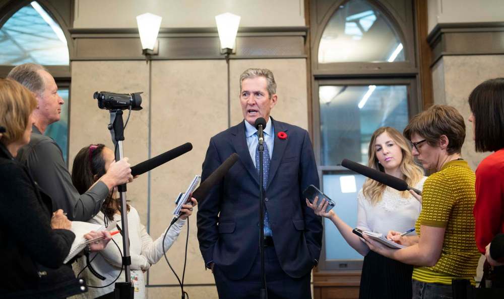 THE CANADIAN PRESS/Justin Tang
Manitoba Premier Brian Pallister has decried that Ottawa is “changing the yardsticks” to drag out the consultation process in the province's $1-billion Interlake flood outlets project.