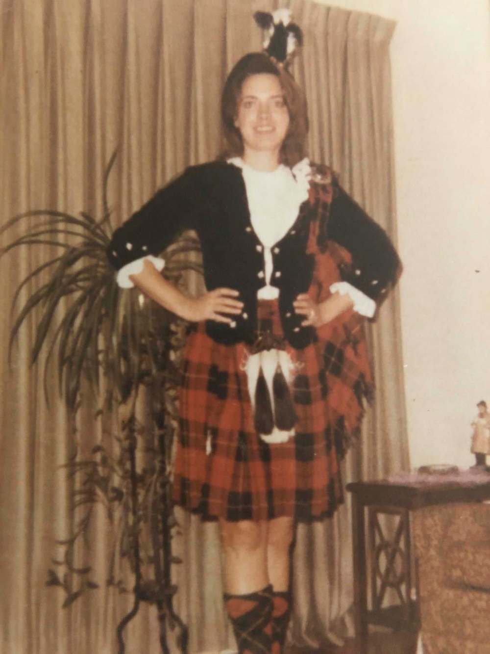 Korzeniowski was a competitive Highland dancer in her teens in Winnipeg. (SUPPLIED)