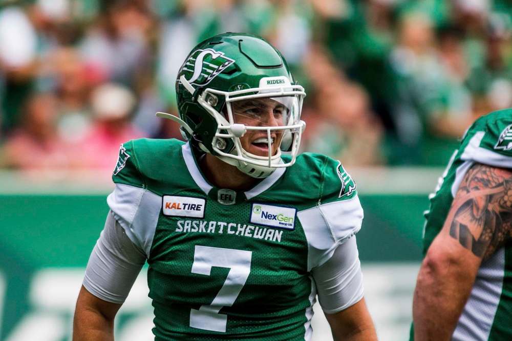 Saskatchewan Roughriders quarterback Cody Fajardo hasn't played since Oct. 30 when he injured an oblique muscle in practice but will be the starter on Sunday. (Matt Smith / The Canadian Press files)